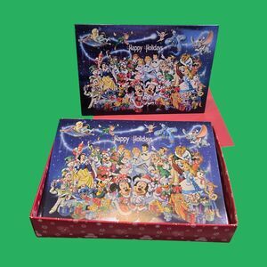 Rare Walt Disney World Theme Park Happy Holidays Christmas Cards 9 Unused Cards